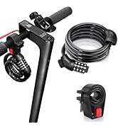 NDakter E Scooter Locks, 8/12mm 4FT Bike Lock with Unique Male Narrow Designed, 4-Digit Anti-Thef...
