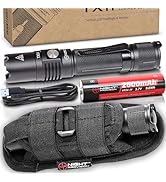 TX11 Tactical Flashlight &amp; TH2C Premium Holster w/ USB Rechargeable Battery Luminus 1600 Lumens L...
