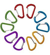 ABCOOL 10PCS Keychain Clips Mini Carabiner - 1 5/8inch Small Aluminum Durable Quick Release Auto ...