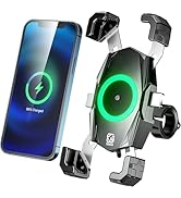 Kewig Motorcycle Phone Mount with Qi 15W Wireless Charger & USB C 20W Fast Charging Port, One-Pus...