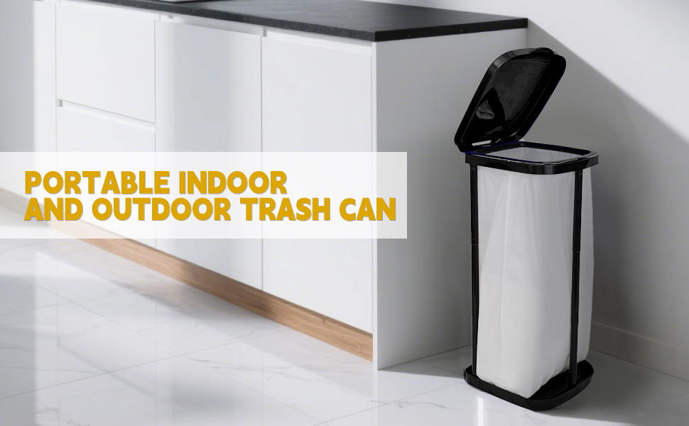 Collapsible Trash Can with Lid