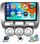 SIXTOP [2+64G] Android Car Stereo for Honda Fit 2002-2007 with Carplay Android Auto Mirror Link C...