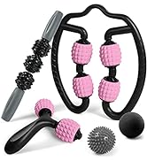 Odoland Foam Roller Set with 360° Trigger Point Massage Roller, Muscle Roller Stick, Y Shaped Han...