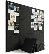 Aothia 12 Pack Felt Bulletin Board Tiles for Walls, 48x36 Modular Bulletin Board, Cork Board Alte...
