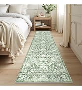 LOKHOM Washable Runner Rug, 2x8 Non-Slip Vintage Hallway Runner Rug with Rubber Backing, Boho Flo...