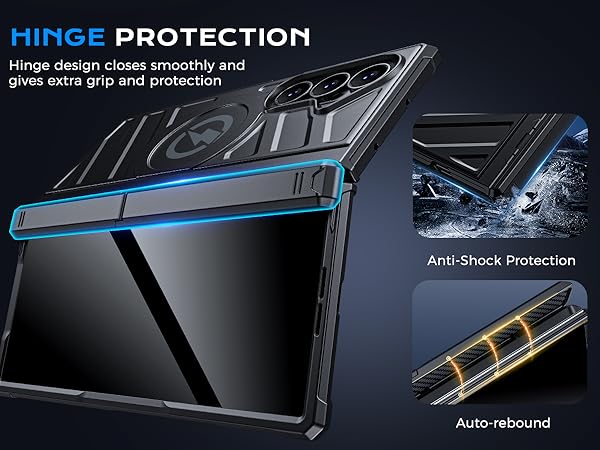 For Samsung z fold 7 case Privacy Black