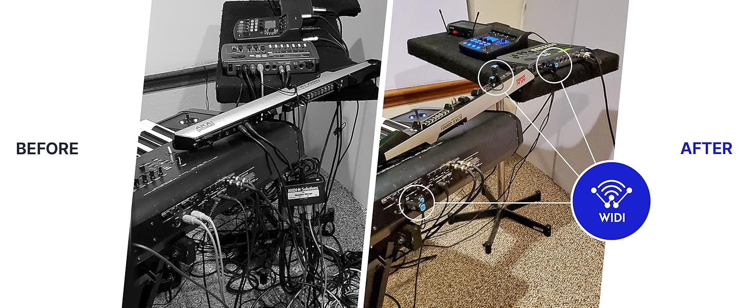 Get rid of those MIDI cables, cabelfree performance with WIDI