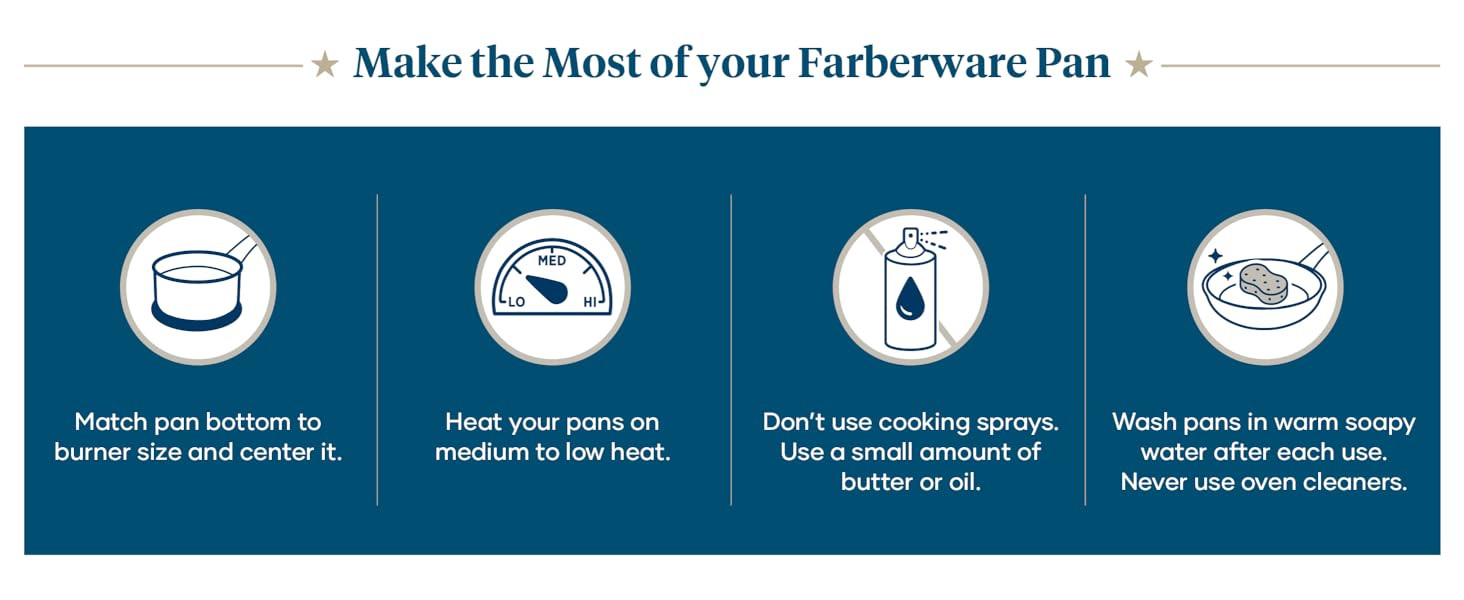 Make the most of your Farberware pan with these use &amp;amp; care tips.