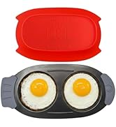 Eggssentials - Microwave Egg Poacher, Non-Stick Egg Fryer Pan with Silicone Lid, Microwave Egg Co...