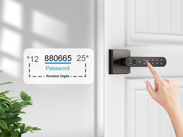 Finger print lock for door grey