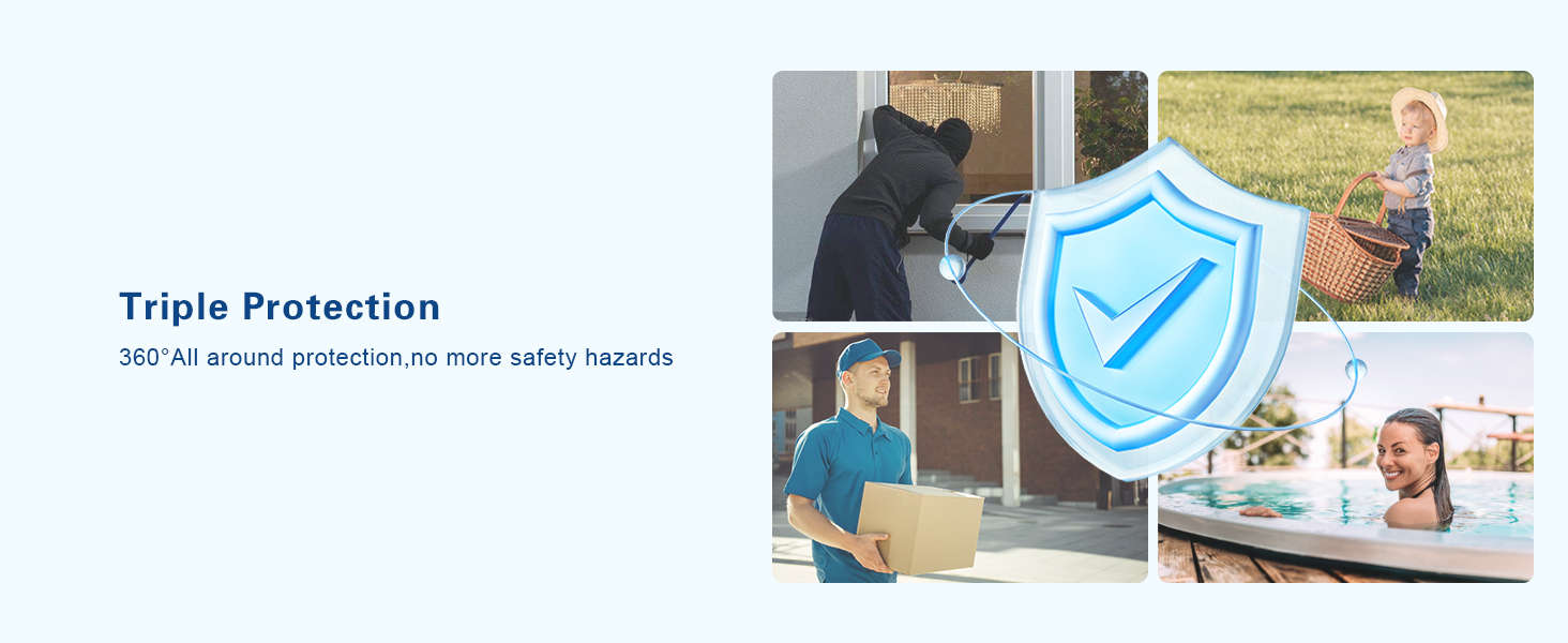 wifi outdoor security camera with triple protection