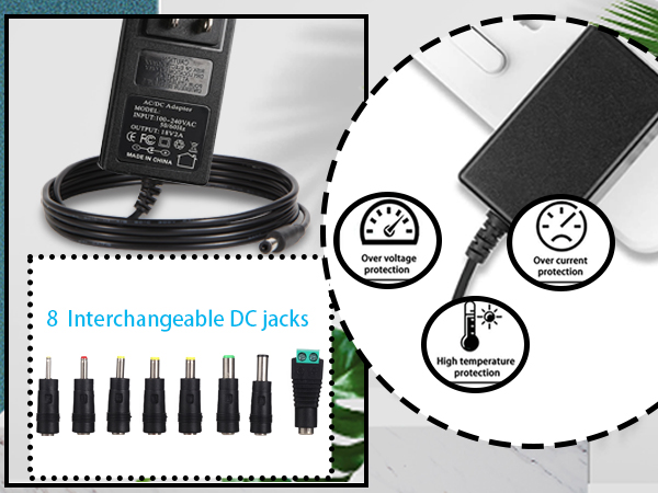 15V AC DC Power Supply Adapter 15Volt 3 Amp Charger DC 15V 3A Power Cord