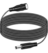 16FT/5M 12V DC Power Extension Cable – 2.1mm x 5.5mm Male to Female Cord, Compatible with Securit...