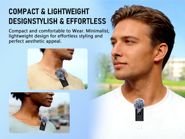 4 Wireless Lavalier Microphone for iPhone Android Phone