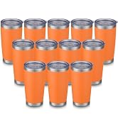 Cool Yoleb 20 oz Tumblers Bulk Stainless Steel Tumbler with Lid Double Wall Vacuum Insulated Coff...