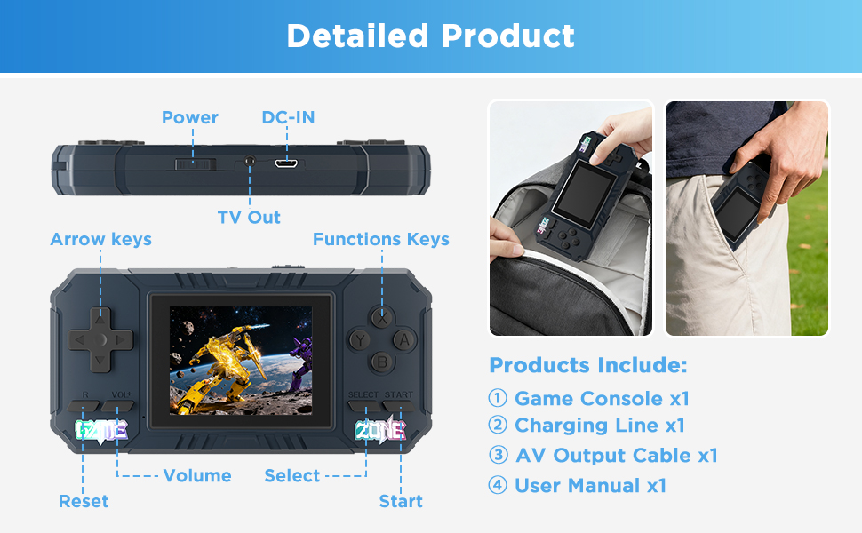 Handheld Portable Game Console