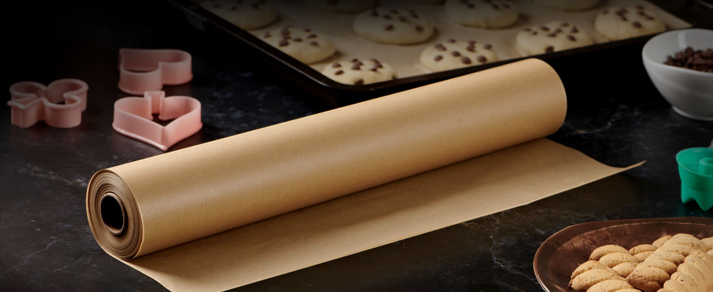 High heat parchment paper 500 degrees suitable for roasting, baking, and bread making.