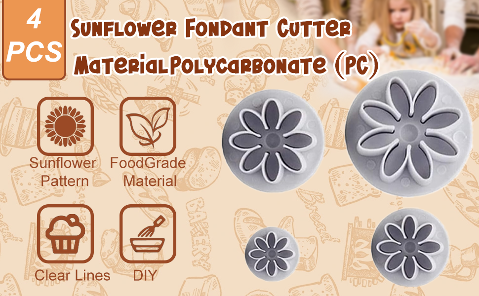 Sunflower Fondant Cutter