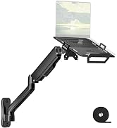 monTEK Laptop Arm Wall Mount, 2-in-1 Full Motion Monitor &amp; Laptop Stand with Adjustable Tray, Fit...