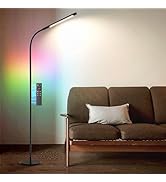 SUNLINKCO LED Floor Lamp for Living Room, Dimmable Standing Lamp with Remote Control, Stepless Di...