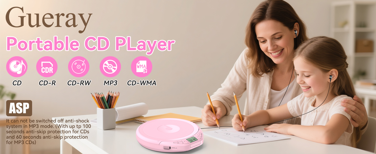 portable cd player with headphones