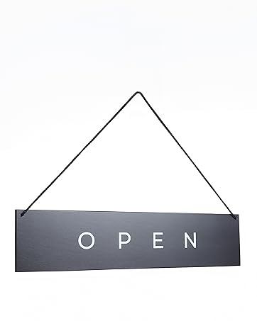 Open Sign Black