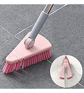 Cleaning Brush with Long Handle Floor Scrubbers for Tub Tile Cleaning Supplies Scrub Brush for Ba...