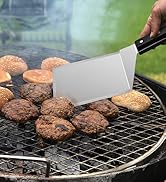 HaSteeL Metal Spatula Set of 2, Stainless Steel Large Griddle Spatulas with ABS Handle, Heavy Dut...