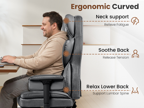 Executive Chair with High Back Footrest, Ergonomic Wide Padded Seat Computer Gaming Chair
