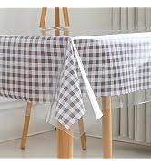 Kesfey Clear Table Protector Table Cloth 54 x 54 inch Square Transparent Sheet Table Covers Water...