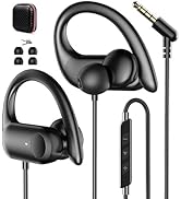 3.5mm Headphones Over Ear Earbuds Wired for Laptop PC,in-Ear Earphone Wired Earbuds with Ear Hook...