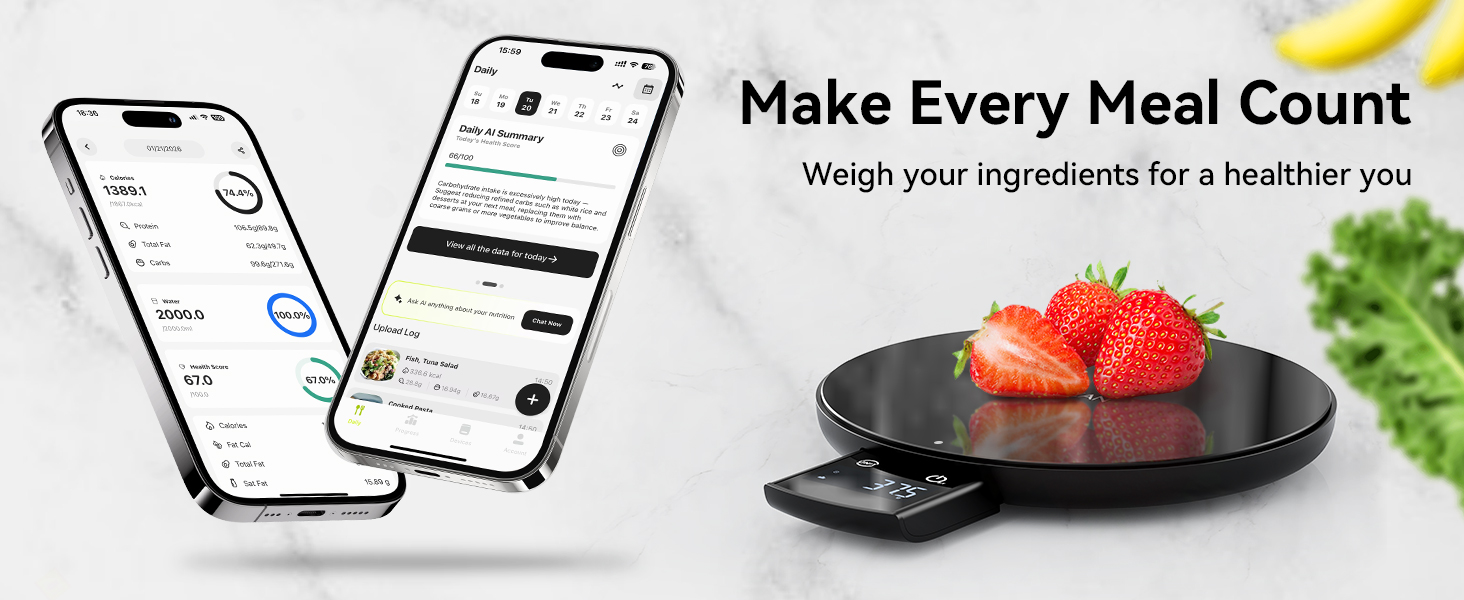 smart food scale with nutritional calculator