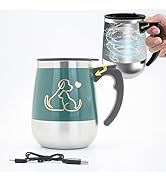 daasigwaa Rechargeable Self Stirring Mug - Magnetic Electric Auto Mixing Stainless Steel Cup for ...