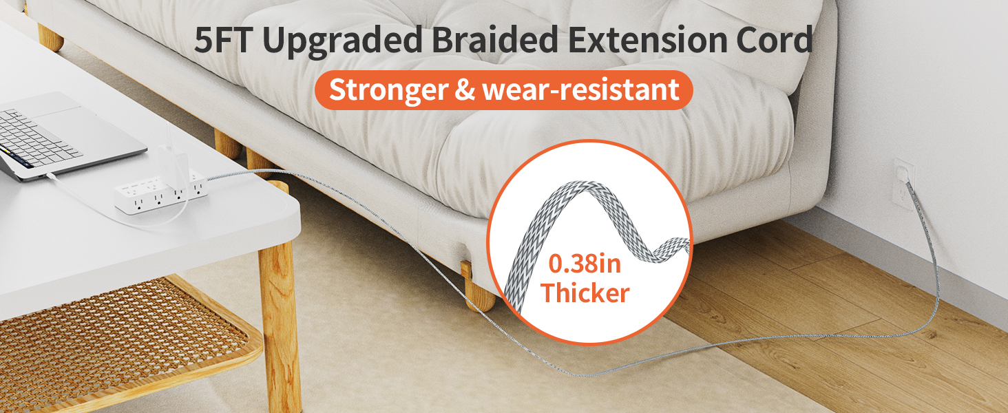 flat outlet extende,flat Extension Cord