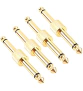 Devinal Professional Guitar Pedal Coupler, 1/4 inch TS Guitar Effects Pedal to Pedal Connector St...