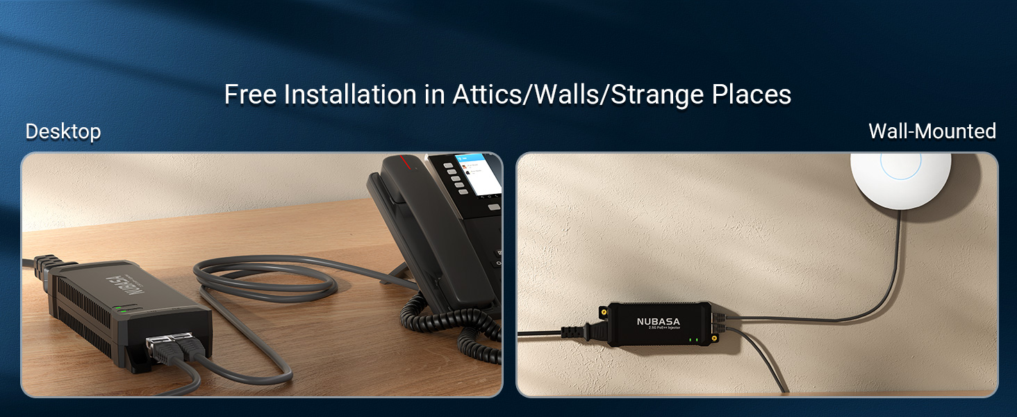 wall-mounted 2.5gb poe++ injector
