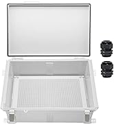 Zulkit Junction Box,IP67 Waterproof Electrical Box Hinged Cover Stainless Steel Buckle Plastic En...