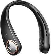 Neck Fan - Bladeless Portable Neck Fans, with LED Display, 4 Speeds, 5000mAh Personal Wearable, U...