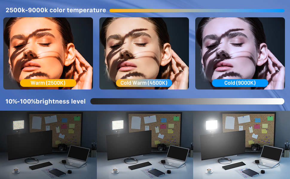 3 color modes &amp;amp;amp; 10 levels of brightness adjustment