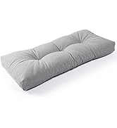 SUNROX LokGrip Non slip Tufted Memory Foam Bench Cushion, FadeShield Water Resistant Durable Thic...