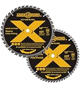ANGELSWORD 10 Inch Table Saw Blade/Miter Saw Blade, 40T for Ripping, Cross Cutting&amp;60T for Fine F...