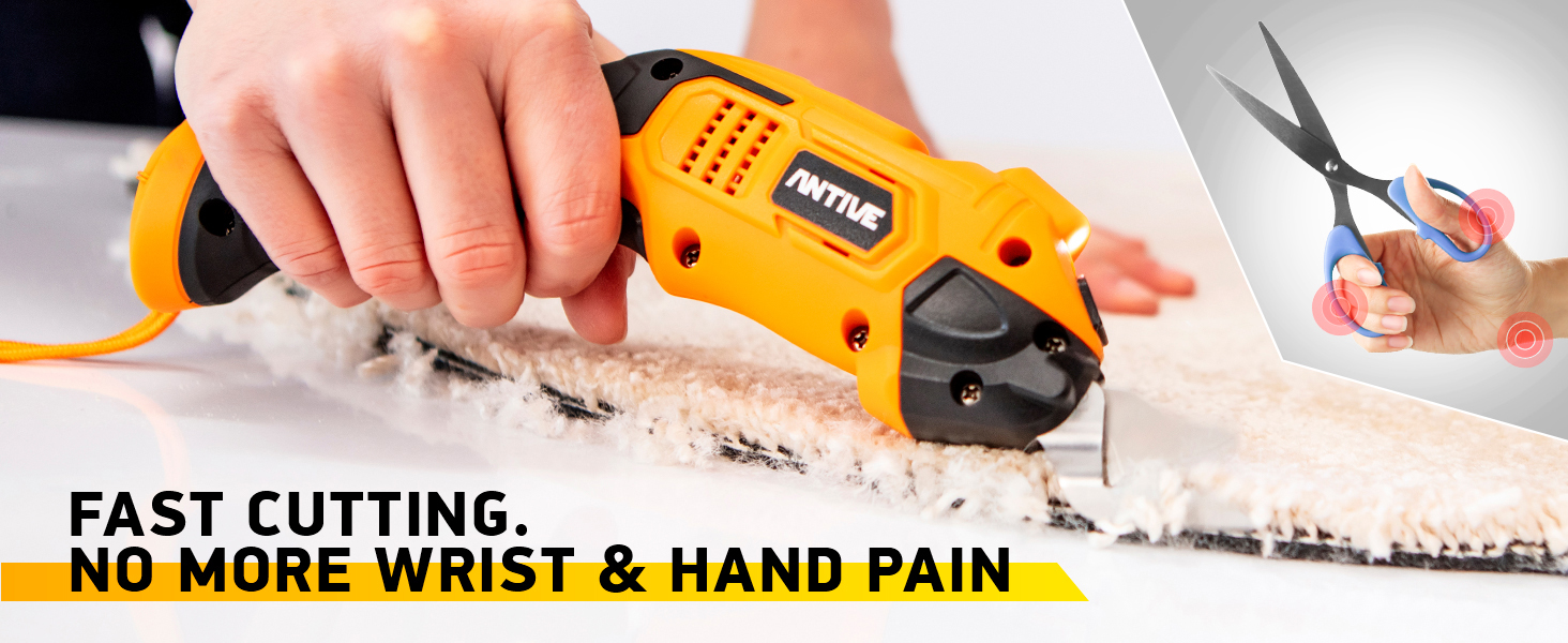 Use the Antive Electric power scissors for fast cutting without wrist and hand pain.