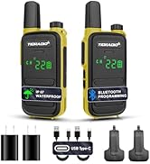 TIDRADIO TD-M11 Walkie Talkies Waterproof IP67 FRS Long Range Two Way Radio with LED Display,NOAA...