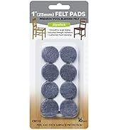 Slipstick Premium Wool Felt Furniture Feet Pads / Chair Leg Floor Protectors (1 Inch Round) Inclu...