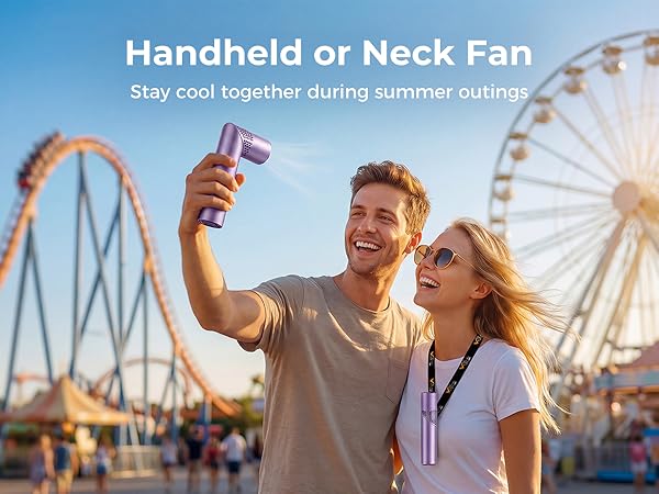 mini portable fan with strong airflow and compact design for travel commuting and outdoor use