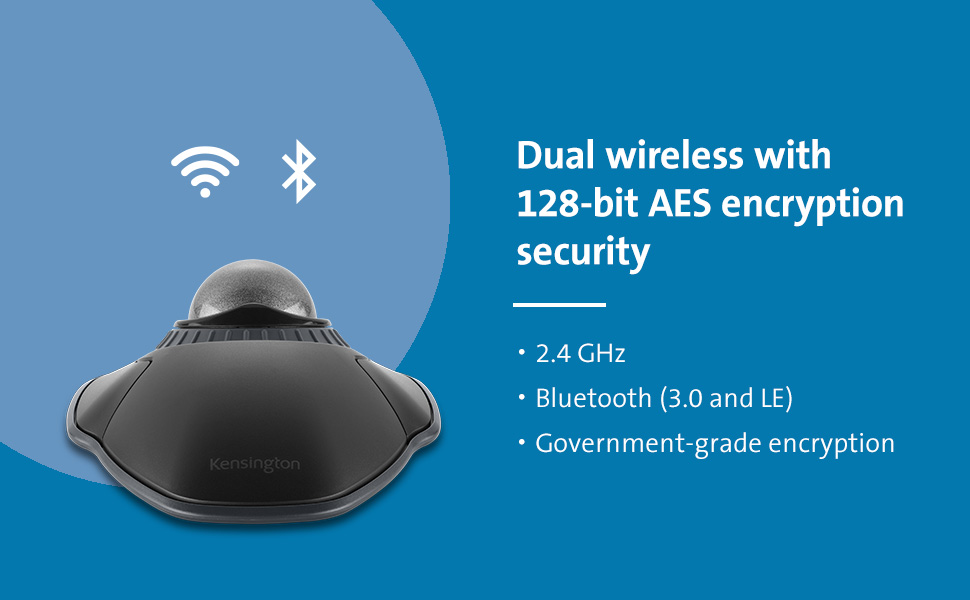 Kensington Orbit Wireless Trackball with Scroll Ring - Space Gray