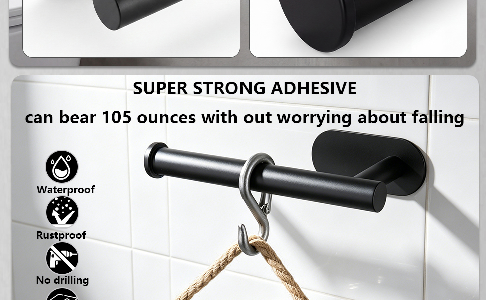 Toilet Paper Holders Adhesive towel rack Stainless steel towel rack Bathroom towel rack