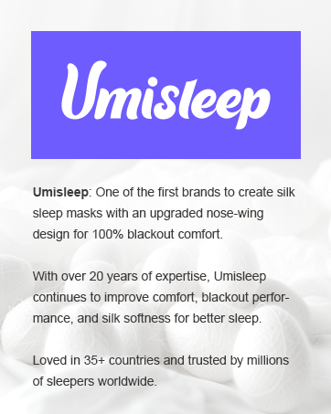 Umisleep Sleep Mask for 100% Pure Mulberry Silk, 22 Momme 6A Soft Eye Masks for Sleep