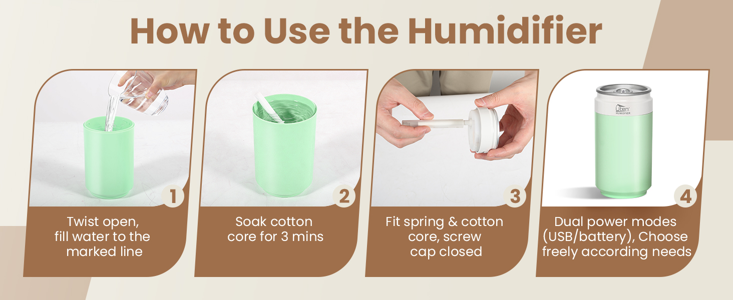 Portable small humidifier