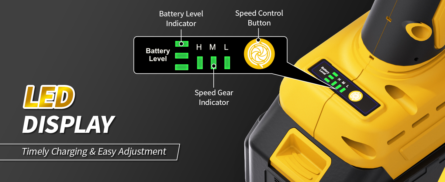 Cordless Angle Grinder with 3 Wheels, Power Angle Grinders with Batteries and Charger